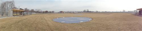 Looking out from behind home plate 