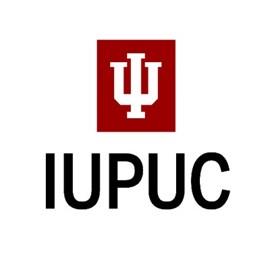 IUPUC Logo - Indiana University logo centered over letters IUPUC 
