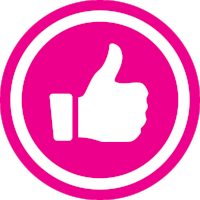 thumbs up symbol inside circle 